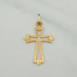 Gothic Cross Silhouette Pendant 0.8gr / 1 1/4 in / Yellow Gold 18K $
