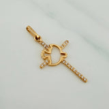 Dije Cruz Paloma 0.95gr / 1 1/4 in / Oro Amarillo 18K $