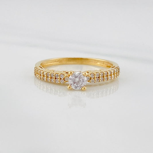 Anillo Solitario Churumbela 2.25 g / T7 Oro Amarillo 18K