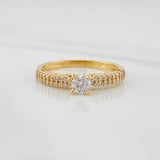 Anillo Solitario Churumbela 2.25 g / T7 Oro Amarillo 18K