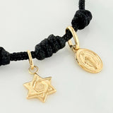 Black Woven Bracelet Yellow Gold 18K