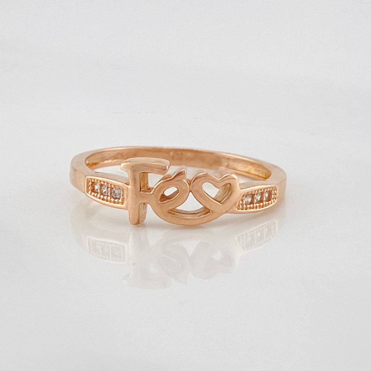 Anillo Fe 2.05 g / T6 1/4 Oro Rosa 18K