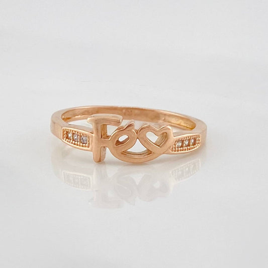 Anillo Fe 2.05 g / T6 1/4 Oro Rosa 18K