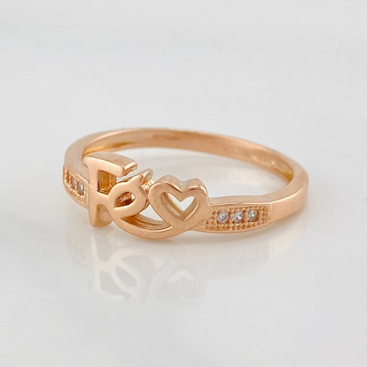 Anillo Fe 2.05 g / T6 1/4 Oro Rosa 18K