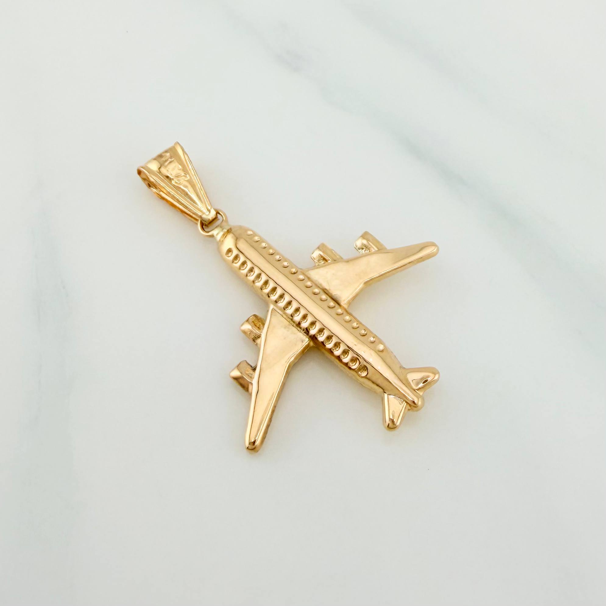 Dije Avión 1.7 g / 1 1/2 in Oro Amarillo 18K
