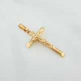 Dije Cruz Cristo Punta Plana 1.75g / 2 in Oro Amarillo 18K