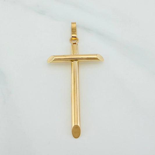 Dije Cruz Puntas Planas 1.65 g / 2 in Oro Amarillo 18K