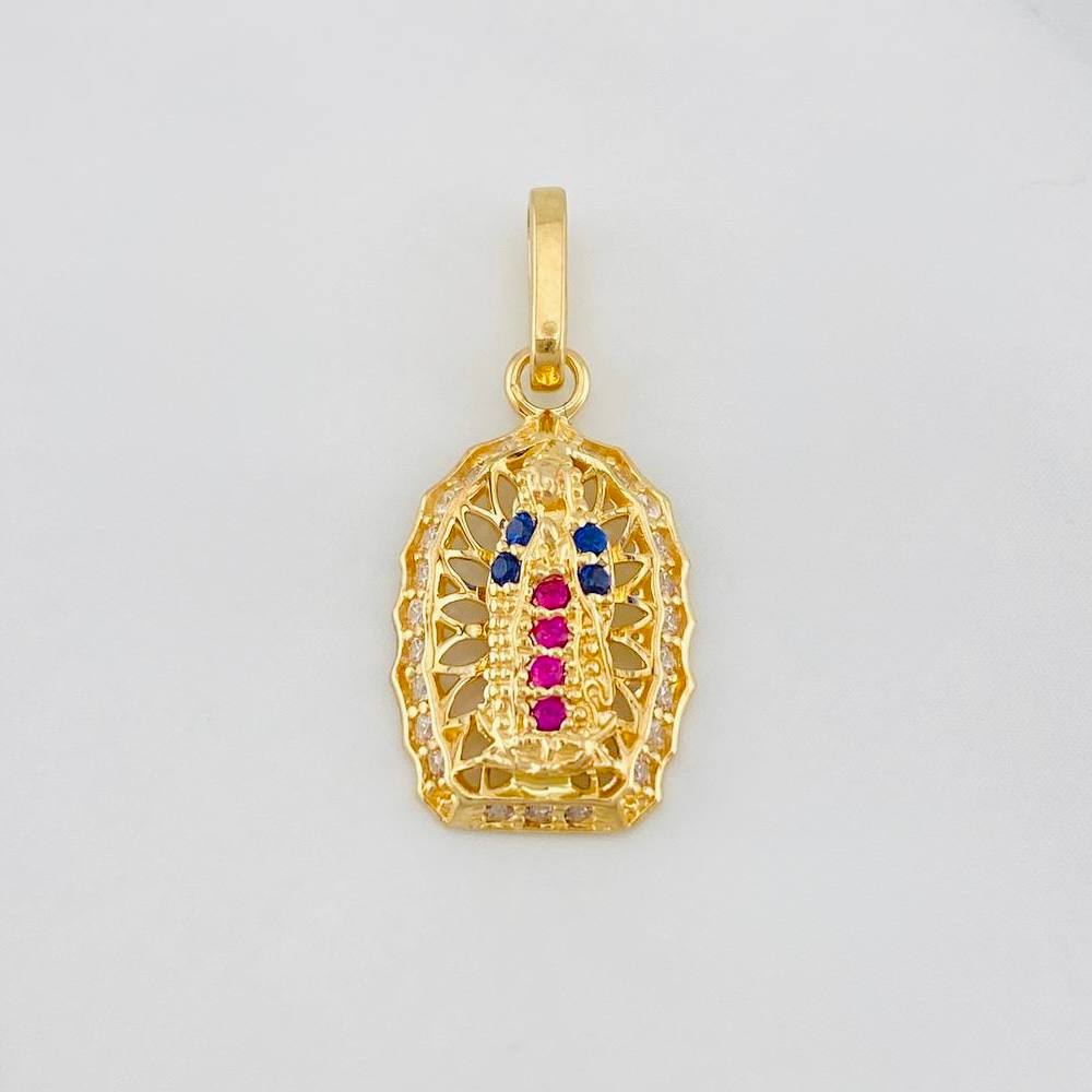 Dije Virgen Guadalupe 1.3 g / 3/4 in Oro Amarillo 18K