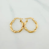 Candongas Demi 1.6 g / 3/4 in Oro Amarillo 18K