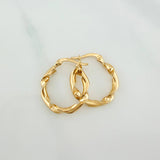 Candongas Demi 1.6 g / 3/4 in Oro Amarillo 18K