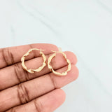 Candongas Demi 1.6 g / 3/4 in Oro Amarillo 18K