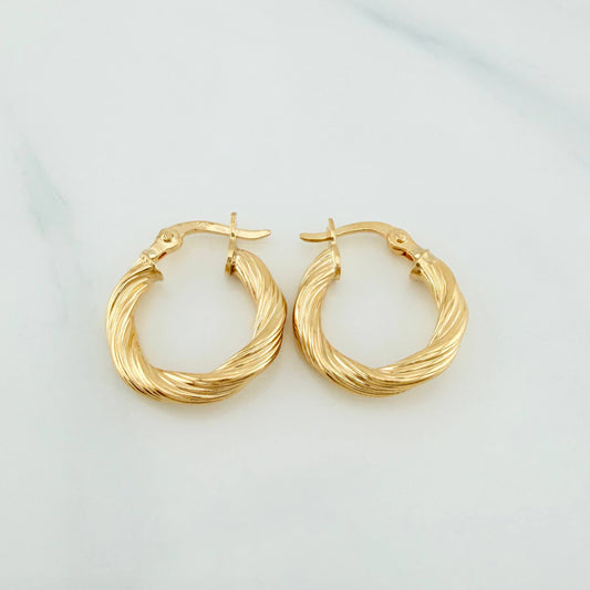 Candongas Emmi 1.5 g / 3/4 in Oro Amarillo 18K