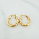 Candongas Emmi 1.5 g / 3/4 in Oro Amarillo 18K