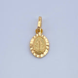 Dije Virgen Milagrosa 0.6gr / 1/2 in / Oro Amarillo 18K %