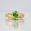 Curved Solitaire Ring 2.55g / T7 3/4 Yellow Gold 18K
