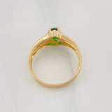 Curved Solitaire Ring 2.55g / T7 3/4 Yellow Gold 18K