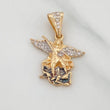 Pendant Saint Michael Archangel 3 g / 1 in Three Golds 18K