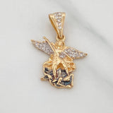 Pendant Saint Michael Archangel 3 g / 1 in Three Golds 18K