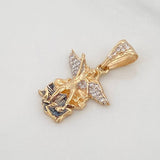 Pendant Saint Michael Archangel 3 g / 1 in Three Golds 18K