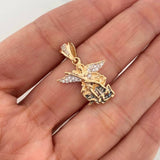 Pendant Saint Michael Archangel 3 g / 1 in Three Golds 18K