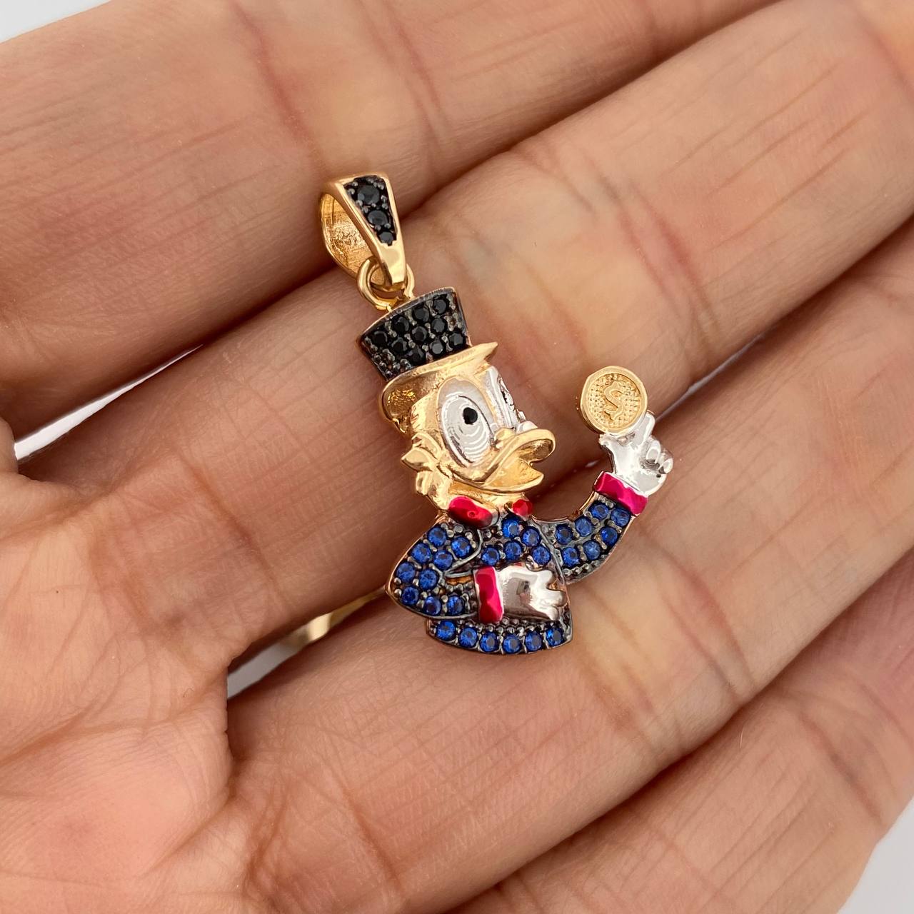 Dije Pato Inspirado 3.2gr / 1 1/4 in / Tres Oros 18K %