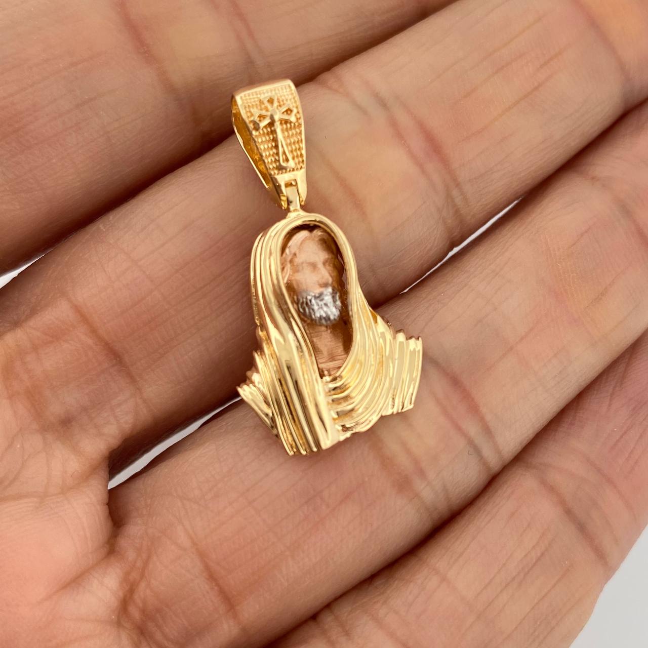 Dije Rostro Cristo 3.55gr / 1 in / Tres Oros 18K %