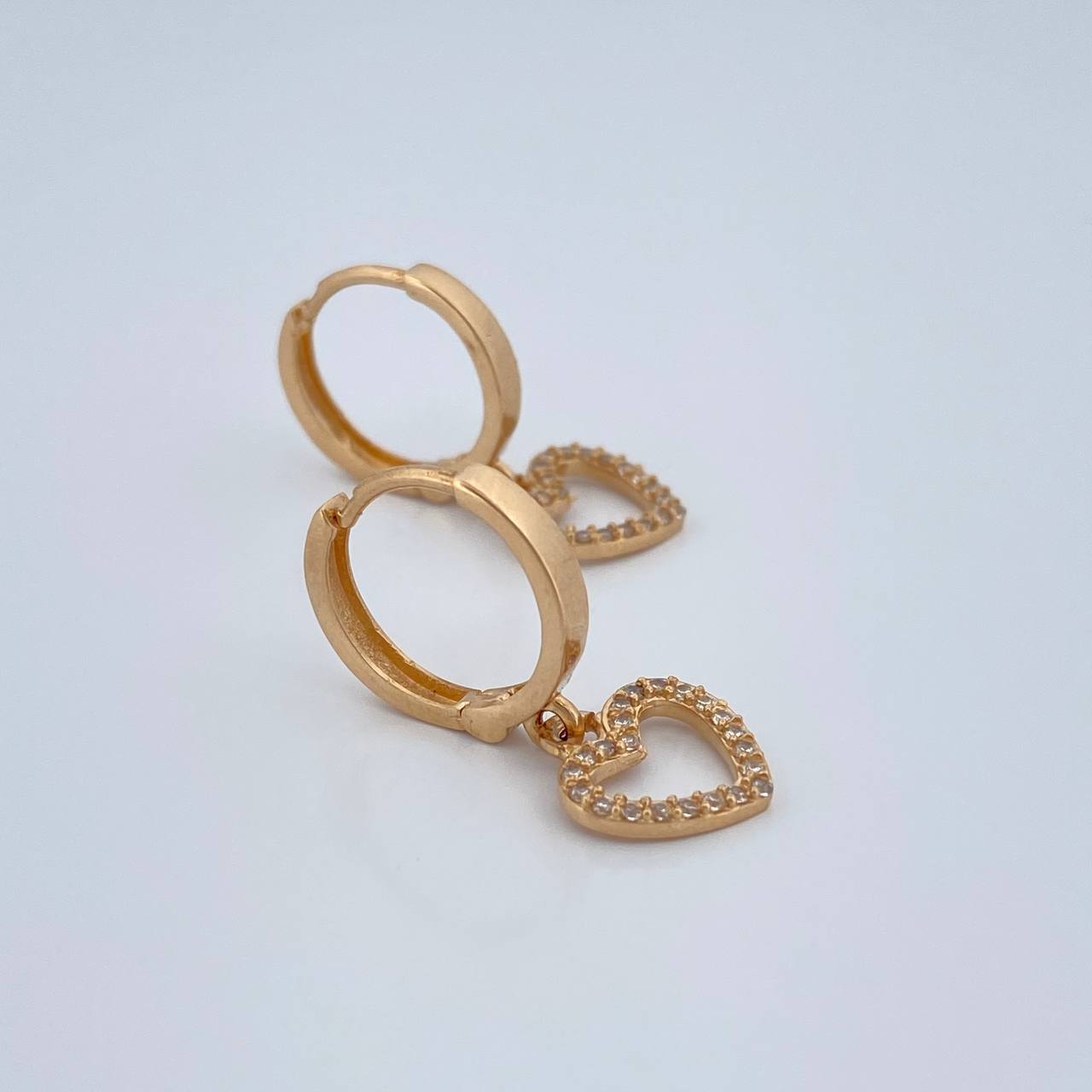 Candongas Corazon 3.15gr / 1 in / Oro Amarillo 18K %