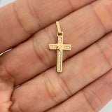 Dije Cruz Tornillo 1.1gr / 3/4 in / Oro Amarillo 18K %