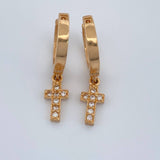 Candongas Cruz 2.9gr / 1 in / Oro Amarillo 18K %