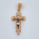 Dije Cruz Cristo Milagroso de Buga 4.15gr / 1 1/2 in / Tres Oros 18K %