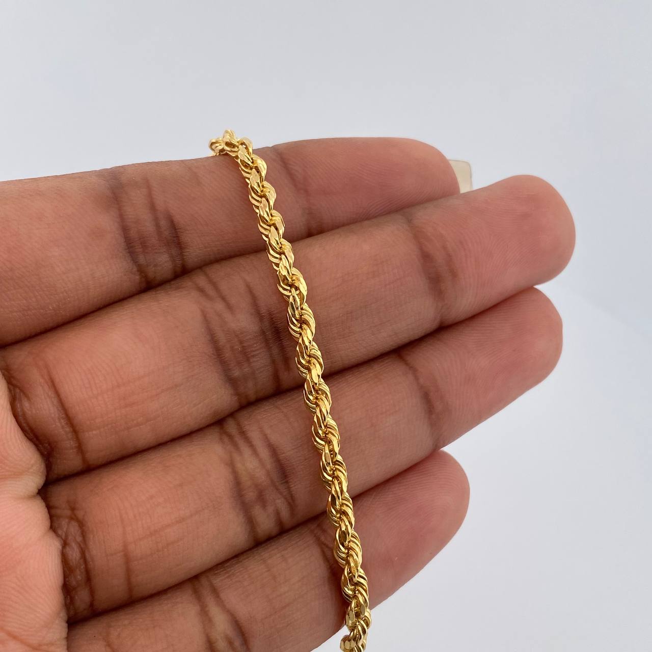 Pulso Lazo 4.1gr / 7 1/2 in / 3.19mm Oro Amarillo +3 18K %