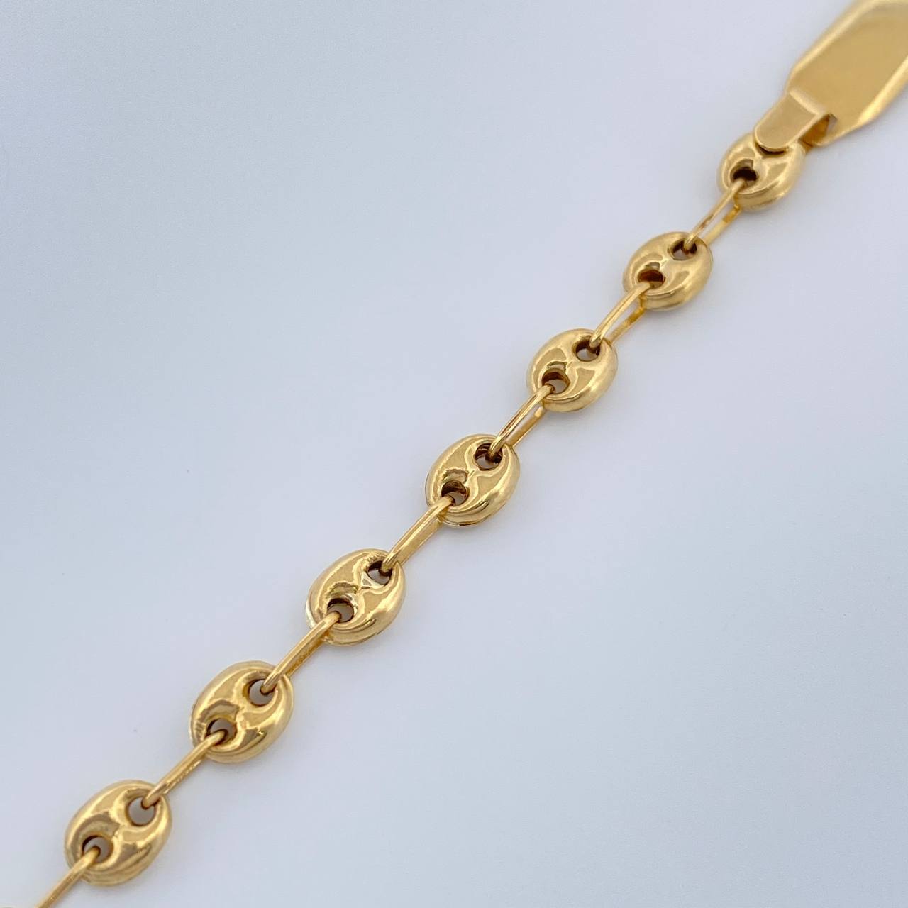 Baby GC Octagonal Plate Bracelet 1.85gr / 6 in / 3.5mm 18K Yellow Gold %