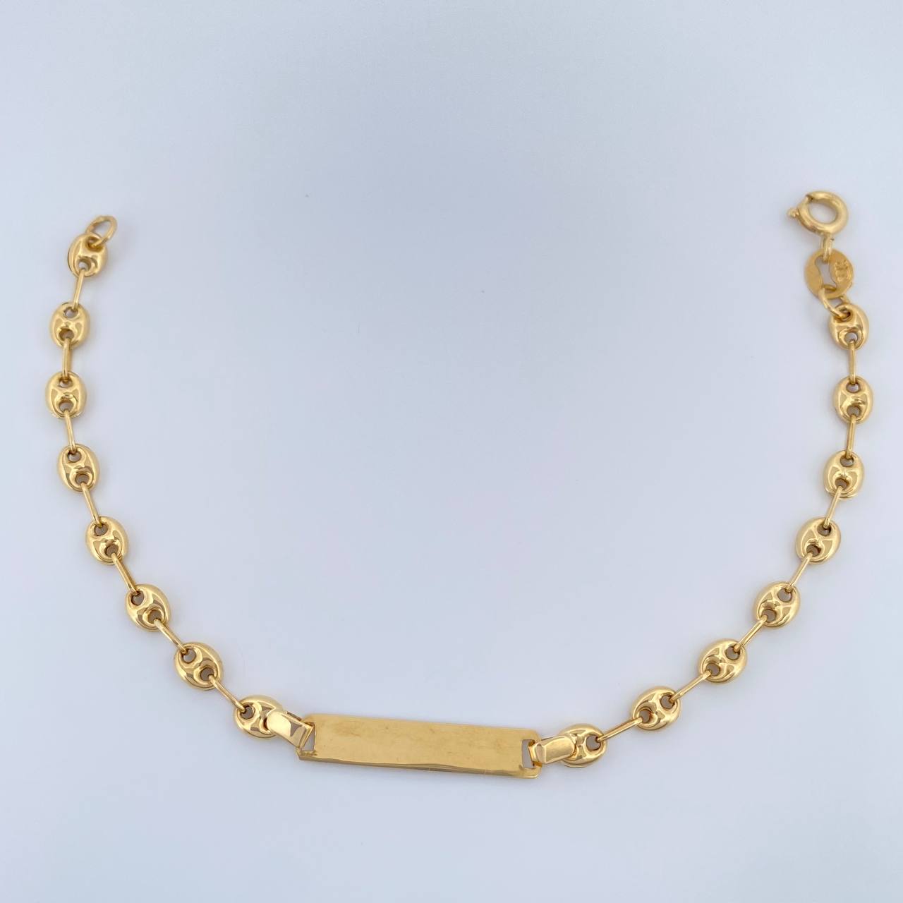 Pulso Bebé GC Placa Rectangular 1.75gr / 5 3/4 in / 3.56mm Oro Amarillo 18K %