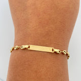 Pulso Bebé GC Placa Rectangular 1.7gr / 5 3/4 in / 3.47mm Oro Amarillo 18K %