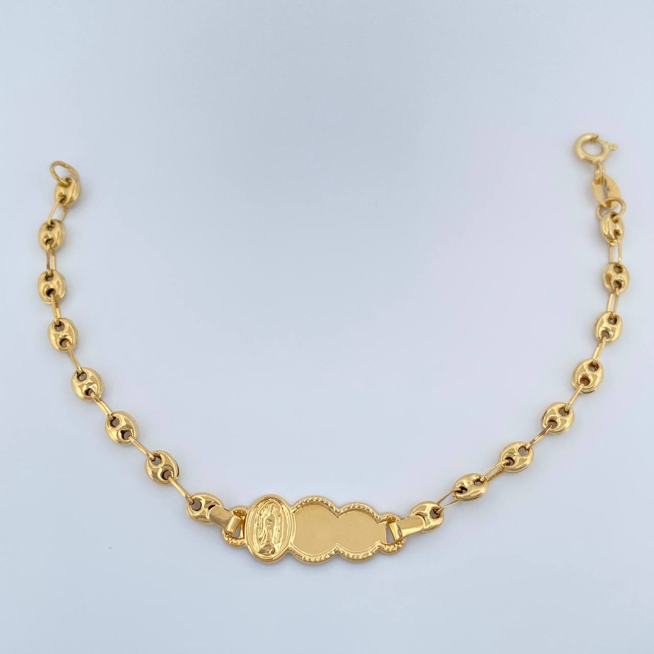 Pulso Bebé GC Placa Nube 1.9gr / 5 3/4 in / 3.46mm Oro Amarillo 18K %