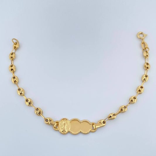 Pulso Bebé GC Placa Nube 2gr / 5 3/4 in / 3.5mm Oro Amarillo 18K %