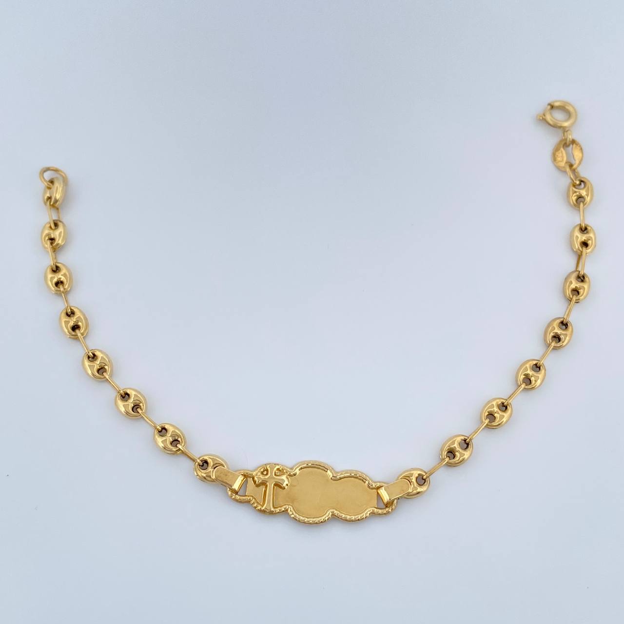 Pulso Bebé GC Placa Nube 1.9gr / 5 3/4 in / 3.52mm Oro Amarillo 18K %