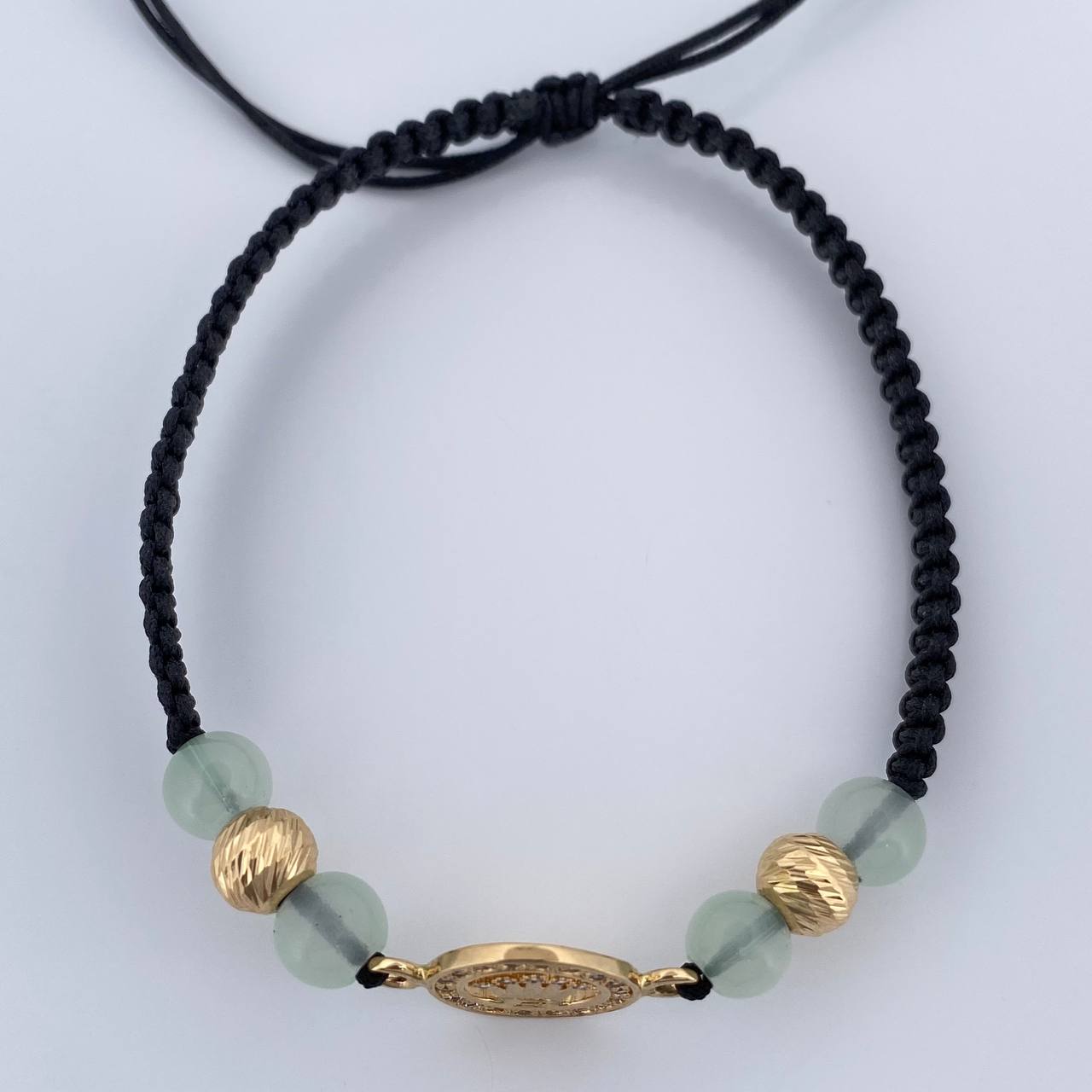 Black Woven Crown Bracelet 1.7gr / 6mm 18K Yellow Gold %
