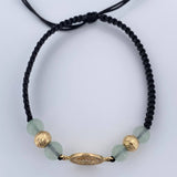 Black Woven Crown Bracelet 1.7gr / 6mm 18K Yellow Gold %