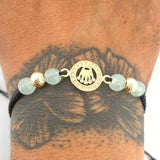 Black Woven Crown Bracelet 1.7gr / 6mm 18K Yellow Gold %