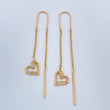 Topos Aretes Silueta Corazón 2.15gr / 2 1/4 in / 8.12mm Oro Amarillo 18K %