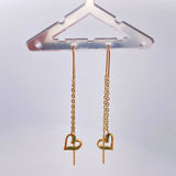 Topos Aretes Silueta Corazón 2.15gr / 2 1/2 in / 8.76mm Oro Amarillo 18K %