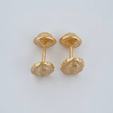 Virgin of Guadalupe Stud Earrings 0.7gr / 8.22mm 18K Yellow Gold &