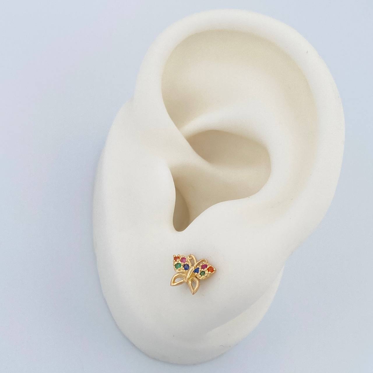 Topos Mariposa 0.8gr / 6.2mm Oro Amarillo 18K &