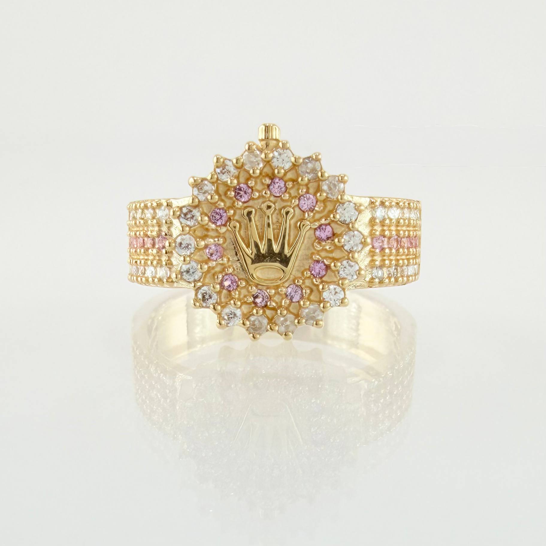Anillo Corona Tupida 5.25gr / T7 3/4 / Oro Amarillo 18K ©