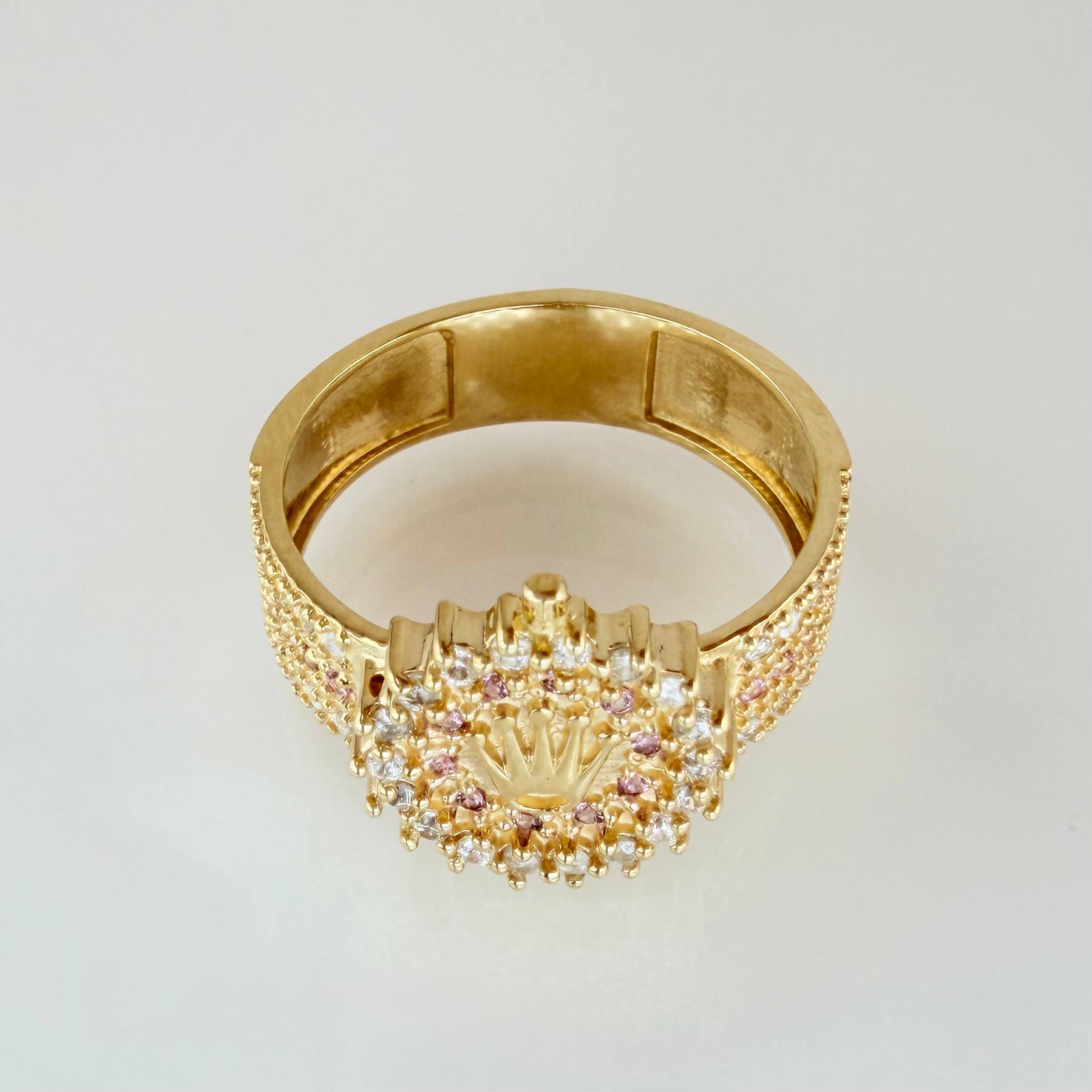 Anillo Corona Tupida 5.25gr / T7 3/4 / Oro Amarillo 18K ©