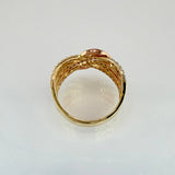 Anillo Lineas Entrelazadas 4.65gr / T7 / Tres Oros 18K ©