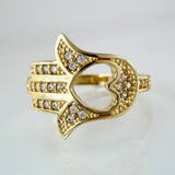 Anillo Mano Hamsa 2.7gr / T6 / Oro Amarillo 18K ©