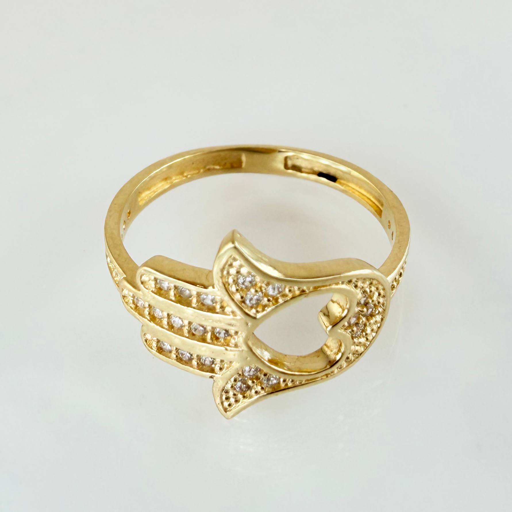 Anillo Mano Hamsa 2.7gr / T6 / Oro Amarillo 18K ©