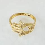 Anillo Mano Hamsa 2.7gr / T6 / Oro Amarillo 18K ©